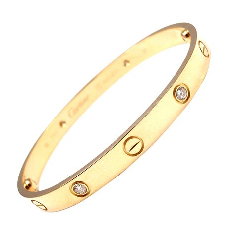 cartier diamond bangle|cartier gold bangle with diamonds.